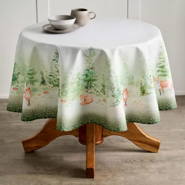 imageMaison d Hermine 100 Cotton Table Cover  63quot Diameter Round Decorative Tablecloth  Washable Tablecloths for Dining Home Farmhouse ampamp Party  for Spring ampamp Summer  Winter Mornings Collection