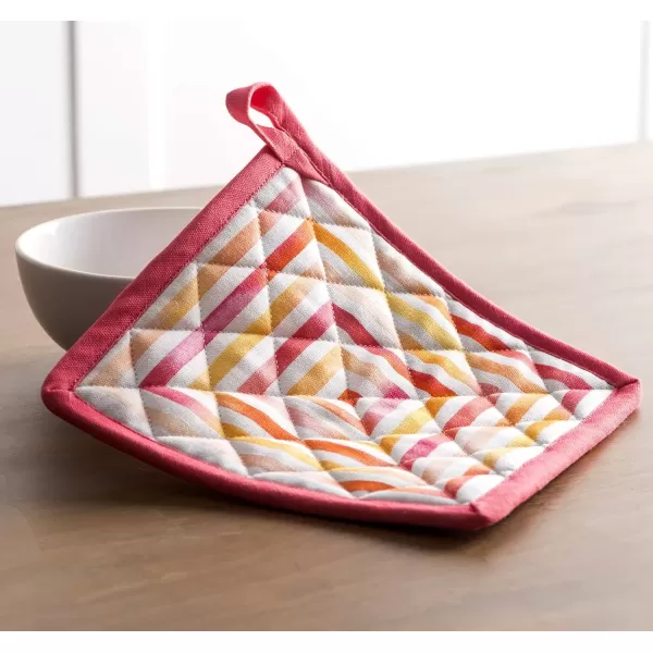 imageMaison d Hermine Hotpads 100 Cotton Pot Holder 8quotx8quot with Loop Set of 2 Heat Resistant Kitchen Pot Holders Baking Grilling Barbeque Handling Hot Pans Agrume  SpringSummer42  Summer Maze