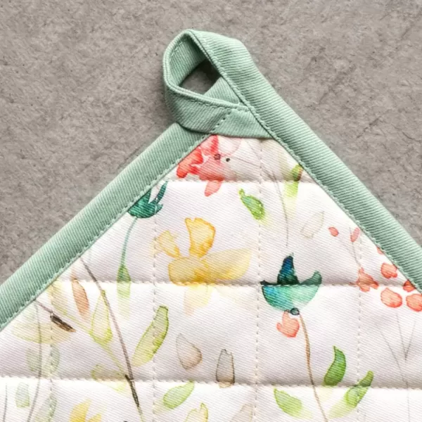 imageMaison d Hermine Hotpads 100 Cotton Pot Holder 8quotx8quot with Loop Set of 2 Heat Resistant Kitchen Pot Holders Baking Grilling Barbeque Handling Hot Pans Agrume  SpringSummer10  Colmar