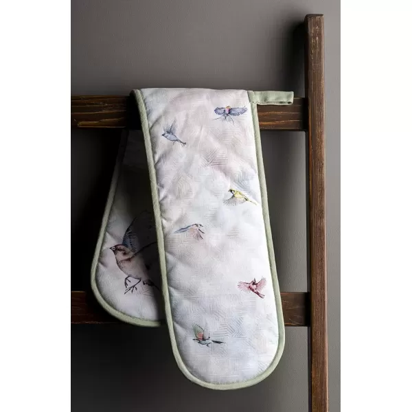 imageMaison d Hermine Double Oven Gloves 100 Cotton Double Oven Mitt Heat Resistant BBQ Cooking Gloves with Loop Grilling Handling Hot Pans Colmar  SpringSummer 7quotx35quot26  Flying Birds
