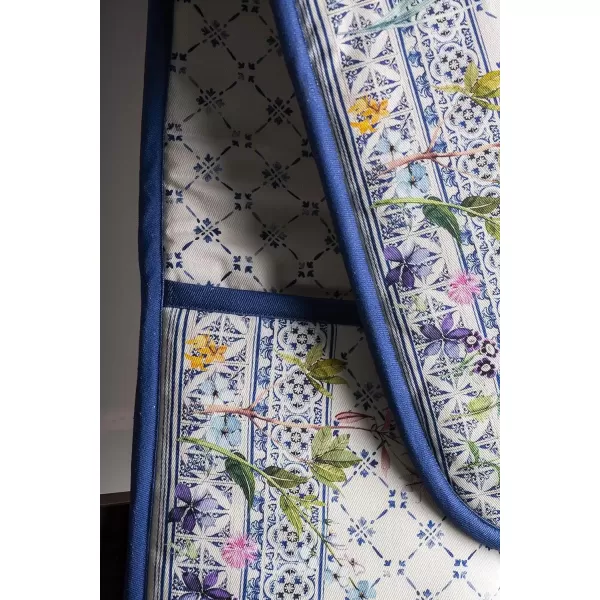 imageMaison d Hermine Double Oven Gloves 100 Cotton Double Oven Mitt Heat Resistant BBQ Cooking Gloves with Loop Grilling Handling Hot Pans Colmar  SpringSummer 7quotx35quot8  Faience