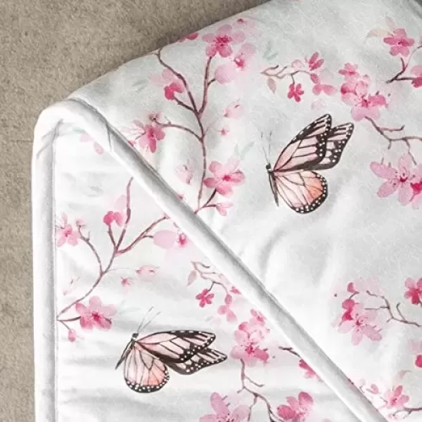 imageMaison d Hermine Double Oven Gloves 100 Cotton Double Oven Mitt Heat Resistant BBQ Cooking Gloves with Loop Grilling Handling Hot Pans Colmar  SpringSummer 7quotx35quot17  Blossoms in Spring