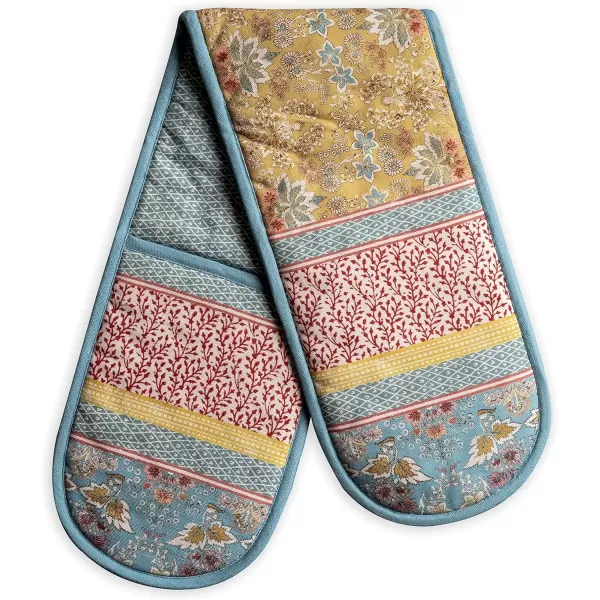 imageMaison d Hermine Double Oven Gloves 100 Cotton Double Oven Mitt Heat Resistant BBQ Cooking Gloves with Loop Grilling Handling Hot Pans Colmar  SpringSummer 7quotx35quot4  Marquise