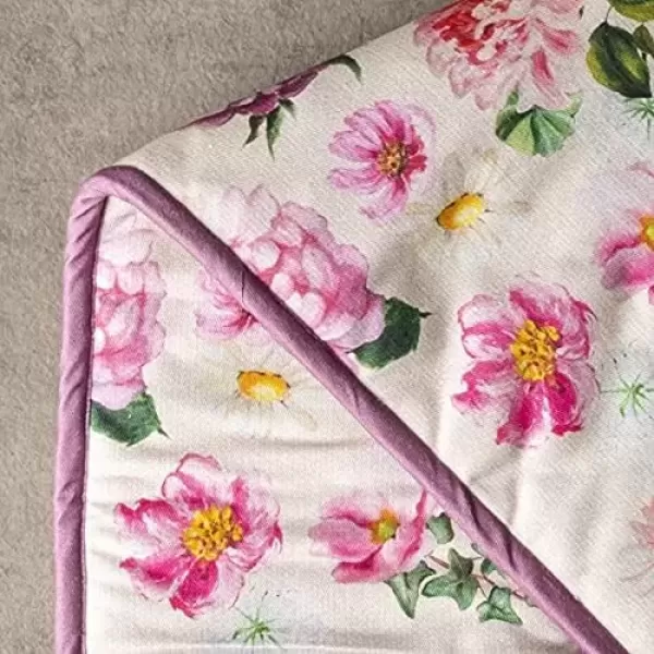 imageMaison d Hermine Double Oven Gloves 100 Cotton Double Oven Mitt Heat Resistant BBQ Cooking Gloves with Loop Grilling Handling Hot Pans Colmar  SpringSummer 7quotx35quot40  Pivoine