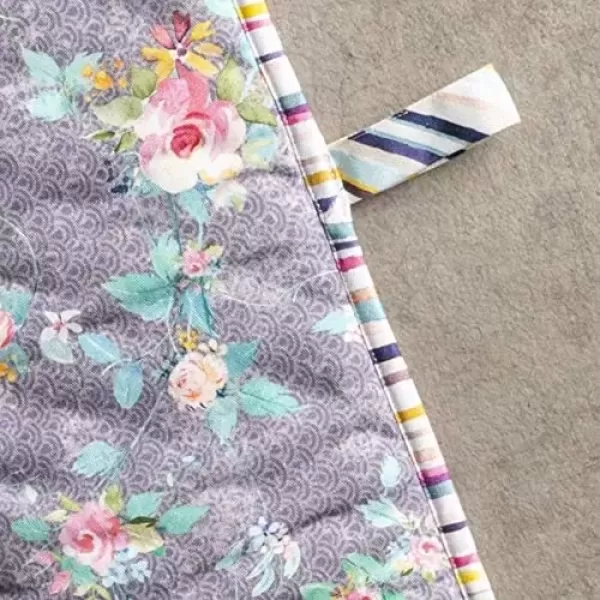 imageMaison d Hermine Double Oven Gloves 100 Cotton Double Oven Mitt Heat Resistant BBQ Cooking Gloves with Loop Grilling Handling Hot Pans Colmar  SpringSummer 7quotx35quot22  Sweet Rose Lavender  Lush