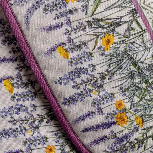 imageMaison d Hermine Double Oven Gloves 100 Cotton Double Oven Mitt Heat Resistant BBQ Cooking Gloves with Loop Grilling Handling Hot Pans Colmar  SpringSummer 7quotx35quot15  Fanny Lavender
