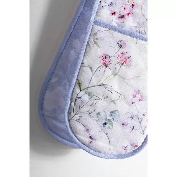 imageMaison d Hermine Double Oven Gloves 100 Cotton Double Oven Mitt Heat Resistant BBQ Cooking Gloves with Loop Grilling Handling Hot Pans Colmar  SpringSummer 7quotx35quotSummer Floral