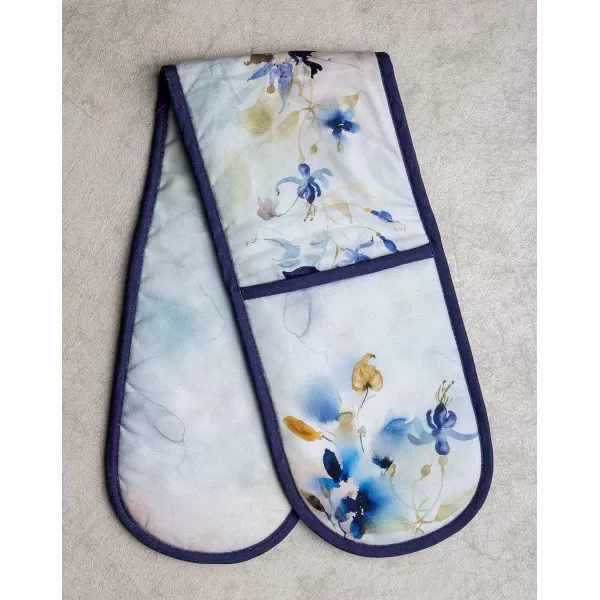 imageMaison d Hermine Double Oven Gloves 100 Cotton Double Oven Mitt Heat Resistant BBQ Cooking Gloves with Loop Grilling Handling Hot Pans Colmar  SpringSummer 7quotx35quot25  Lazy Summer Days