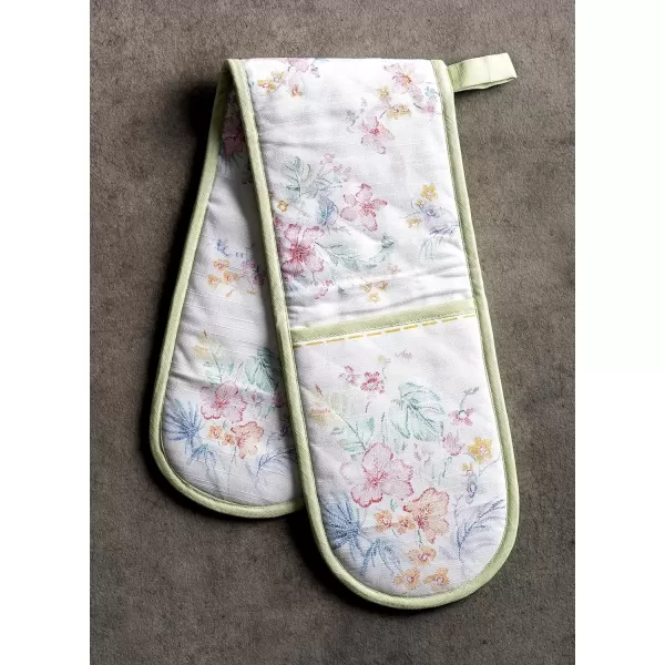 imageMaison d Hermine Double Oven Gloves 100 Cotton Double Oven Mitt Heat Resistant BBQ Cooking Gloves with Loop Grilling Handling Hot Pans Colmar  SpringSummer 7quotx35quot52  Paradise Island