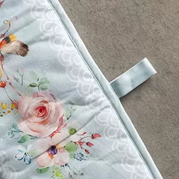 imageMaison d Hermine Double Oven Gloves 100 Cotton Double Oven Mitt Heat Resistant BBQ Cooking Gloves with Loop Grilling Handling Hot Pans Colmar  SpringSummer 7quotx35quot47  Ibiza