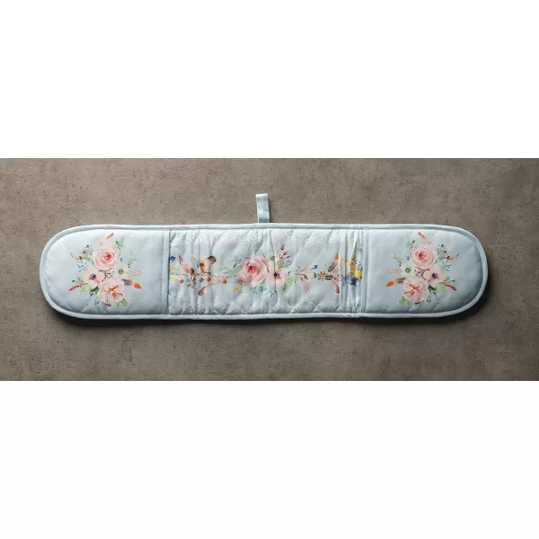 imageMaison d Hermine Double Oven Gloves 100 Cotton Double Oven Mitt Heat Resistant BBQ Cooking Gloves with Loop Grilling Handling Hot Pans Colmar  SpringSummer 7quotx35quot47  Ibiza