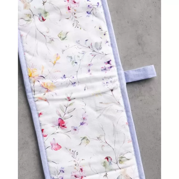 imageMaison d Hermine Double Oven Gloves 100 Cotton Double Oven Mitt Heat Resistant BBQ Cooking Gloves with Loop Grilling Handling Hot Pans Colmar  SpringSummer 7quotx35quotSummer Floral