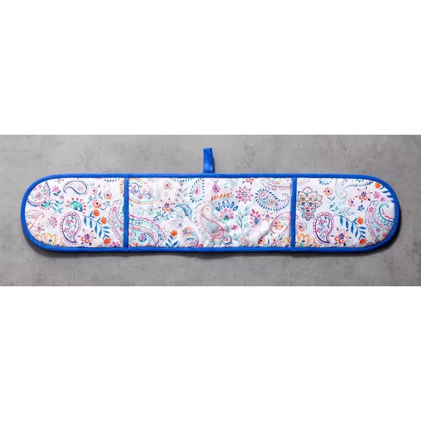 imageMaison d Hermine Double Oven Gloves 100 Cotton Double Oven Mitt Heat Resistant BBQ Cooking Gloves with Loop Grilling Handling Hot Pans Colmar  SpringSummer 7quotx35quot48  Indian Floral