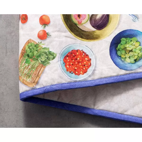 imageMaison d Hermine Double Oven Gloves 100 Cotton Double Oven Mitt Heat Resistant BBQ Cooking Gloves with Loop Grilling Handling Hot Pans Colmar  SpringSummer 7quotx35quot43  Gourmand