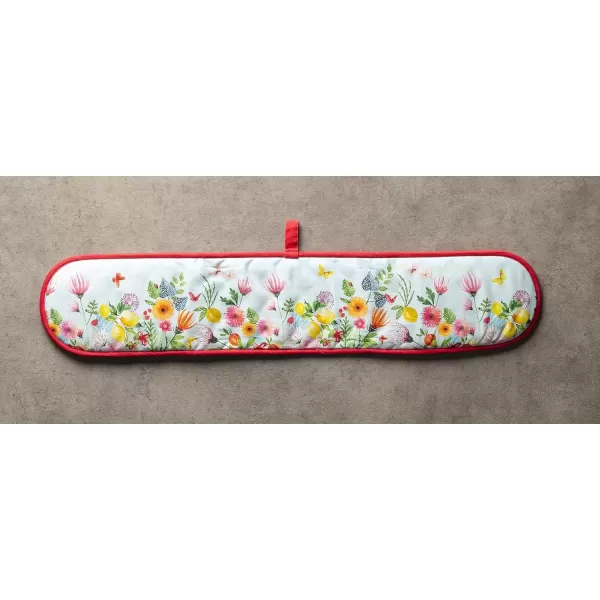 imageMaison d Hermine Double Oven Gloves 100 Cotton Double Oven Mitt Heat Resistant BBQ Cooking Gloves with Loop Grilling Handling Hot Pans Colmar  SpringSummer 7quotx35quot32  Jardin Dete  Mint