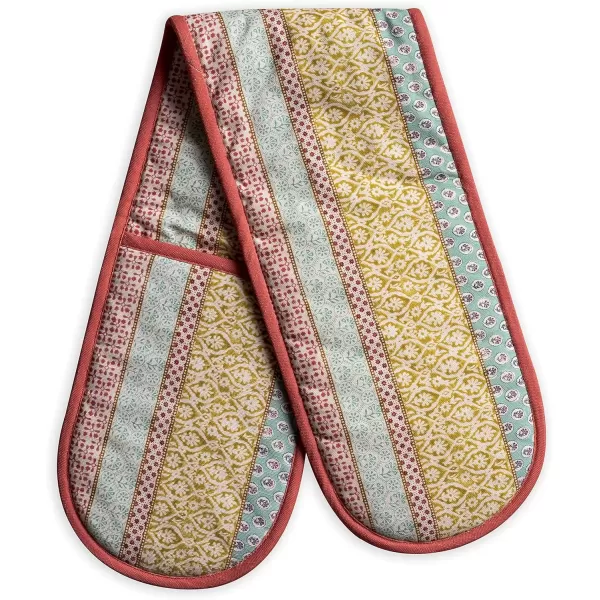 imageMaison d Hermine Double Oven Gloves 100 Cotton Double Oven Mitt Heat Resistant BBQ Cooking Gloves with Loop Grilling Handling Hot Pans Colmar  SpringSummer 7quotx35quot13  Provence