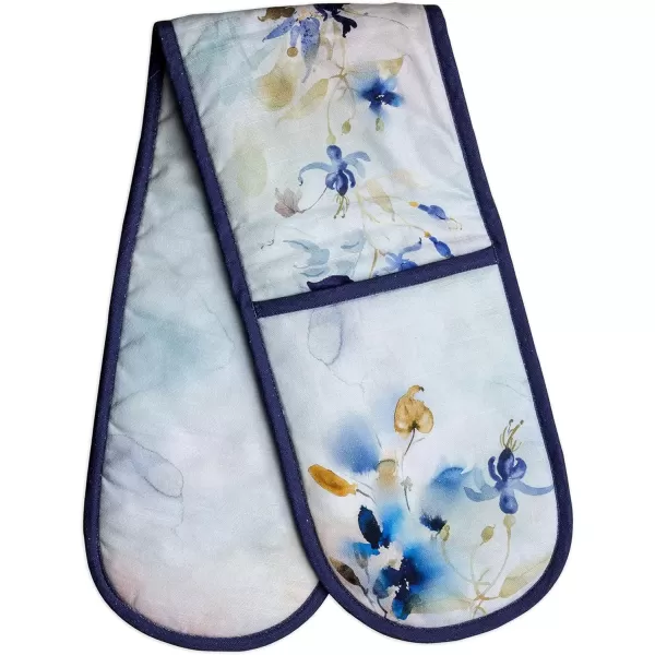 imageMaison d Hermine Double Oven Gloves 100 Cotton Double Oven Mitt Heat Resistant BBQ Cooking Gloves with Loop Grilling Handling Hot Pans Colmar  SpringSummer 7quotx35quot25  Lazy Summer Days