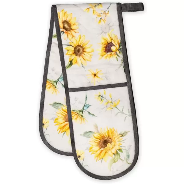 imageMaison d Hermine Double Oven Gloves 100 Cotton Double Oven Mitt Heat Resistant BBQ Cooking Gloves with Loop Grilling Handling Hot Pans Colmar  SpringSummer 7quotx35quotCandice