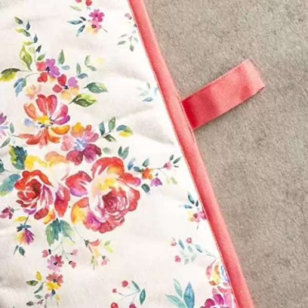 imageMaison d Hermine Double Oven Gloves 100 Cotton Double Oven Mitt Heat Resistant BBQ Cooking Gloves with Loop Grilling Handling Hot Pans Colmar  SpringSummer 7quotx35quot38  Rose Garden