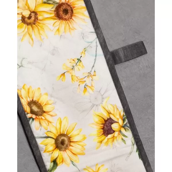 imageMaison d Hermine Double Oven Gloves 100 Cotton Double Oven Mitt Heat Resistant BBQ Cooking Gloves with Loop Grilling Handling Hot Pans Colmar  SpringSummer 7quotx35quotCandice