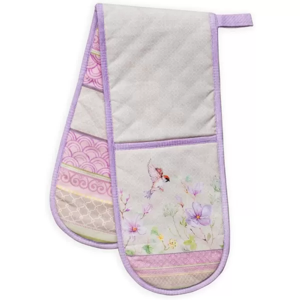 imageMaison d Hermine Double Oven Gloves 100 Cotton Double Oven Mitt Heat Resistant BBQ Cooking Gloves with Loop Grilling Handling Hot Pans Colmar  SpringSummer 7quotx35quotMagnolia Mornings