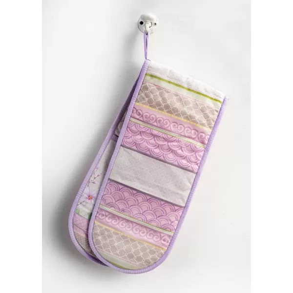 imageMaison d Hermine Double Oven Gloves 100 Cotton Double Oven Mitt Heat Resistant BBQ Cooking Gloves with Loop Grilling Handling Hot Pans Colmar  SpringSummer 7quotx35quotMagnolia Mornings