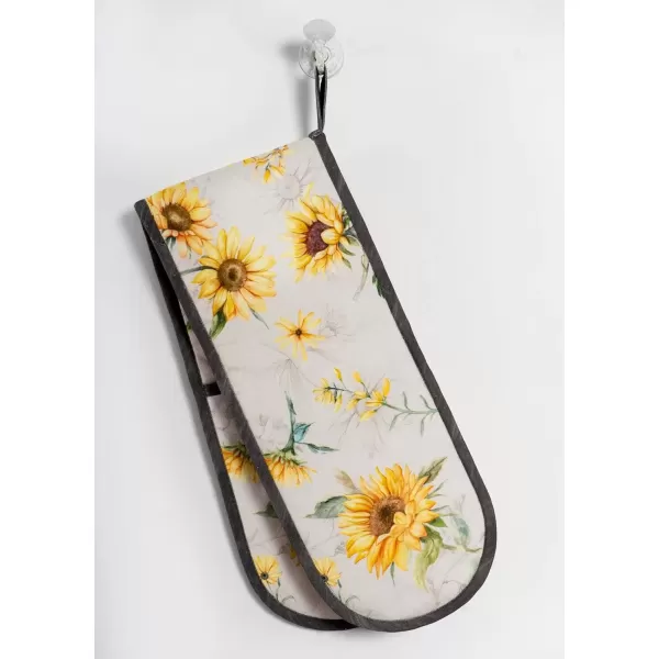 imageMaison d Hermine Double Oven Gloves 100 Cotton Double Oven Mitt Heat Resistant BBQ Cooking Gloves with Loop Grilling Handling Hot Pans Colmar  SpringSummer 7quotx35quotCandice