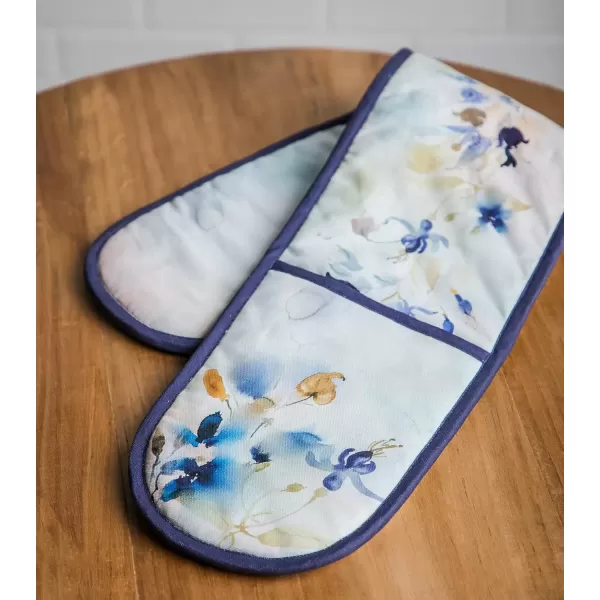 imageMaison d Hermine Double Oven Gloves 100 Cotton Double Oven Mitt Heat Resistant BBQ Cooking Gloves with Loop Grilling Handling Hot Pans Colmar  SpringSummer 7quotx35quot25  Lazy Summer Days