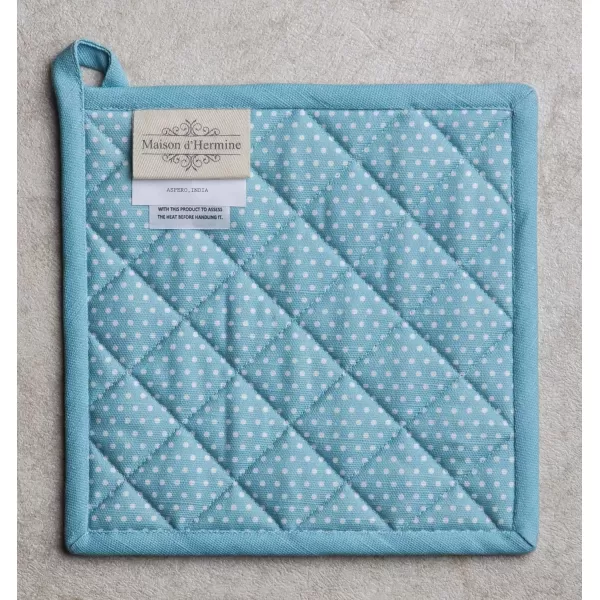 imageMaison d Hermine Hot Pads 100 Cotton Pot Holders Set of 2 with Hanging Loop Potholder Heat Resistant BBQ Baking Grilling ampamp Barbeque Birdies On Wire  SpringSummer 8quotx8quot30  Giverny