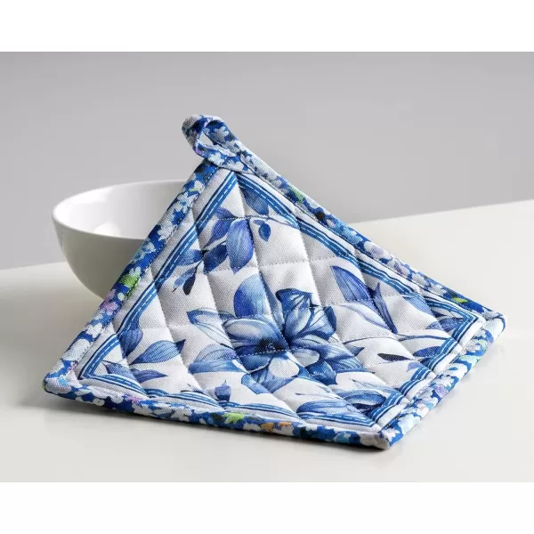 imageMaison d Hermine Hot Pads 100 Cotton Pot Holders Set of 2 with Hanging Loop Potholder Heat Resistant BBQ Baking Grilling ampamp Barbeque Birdies On Wire  SpringSummer 8quotx8quot19  Summer Blues
