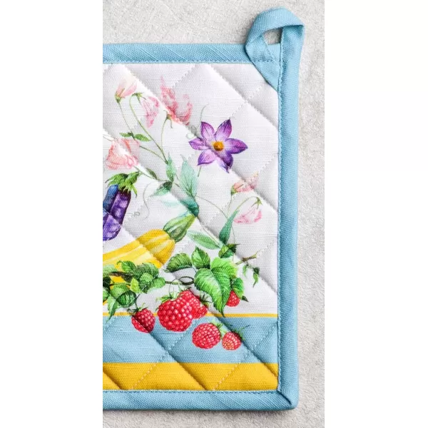 imageMaison d Hermine Hot Pads 100 Cotton Pot Holders Set of 2 with Hanging Loop Potholder Heat Resistant BBQ Baking Grilling ampamp Barbeque Birdies On Wire  SpringSummer 8quotx8quot30  Giverny