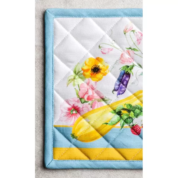 imageMaison d Hermine Hot Pads 100 Cotton Pot Holders Set of 2 with Hanging Loop Potholder Heat Resistant BBQ Baking Grilling ampamp Barbeque Birdies On Wire  SpringSummer 8quotx8quot30  Giverny