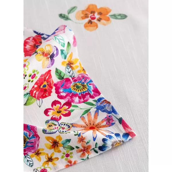 imageMaison d Hermine Napkin 100 Cotton Set of 4 Decorative Washable Table Cloth Napkins Dining Wedding Banquet Buffet Happy Florals  High Summer  SpringSummer 20x2014  Happy Florals  High Summer
