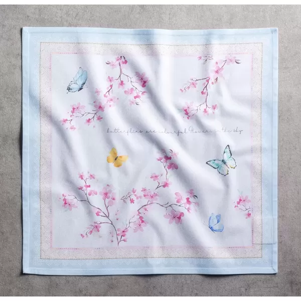 imageMaison d Hermine Napkin 100 Cotton Set of 4 Decorative Washable Table Cloth Napkins Dining Wedding Banquet Buffet Happy Florals  High Summer  SpringSummer 20x2009  Blossoms in Spring
