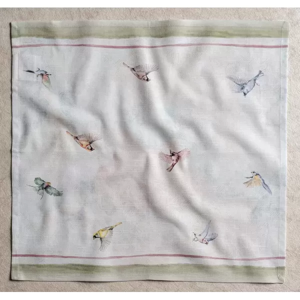 imageMaison d Hermine Napkin 100 Cotton Set of 4 Decorative Washable Table Cloth Napkins Dining Wedding Banquet Buffet Happy Florals  High Summer  SpringSummer 20x2012  Flying Birds