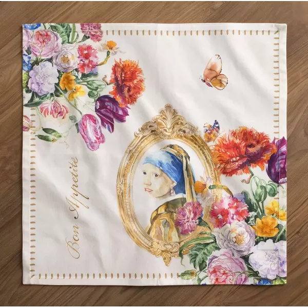 imageMaison d Hermine Napkin 100 Cotton Set of 4 Decorative Washable Table Cloth Napkins Dining Wedding Banquet Buffet Happy Florals  High Summer  SpringSummer 20x2017  Masterpiece
