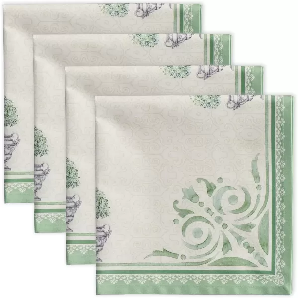 imageMaison d Hermine Napkin 100 Cotton Set of 4 Decorative Washable Table Cloth Napkins Dining Wedding Banquet Buffet Happy Florals  High Summer  SpringSummer 20x2005  Jardin Du Roy