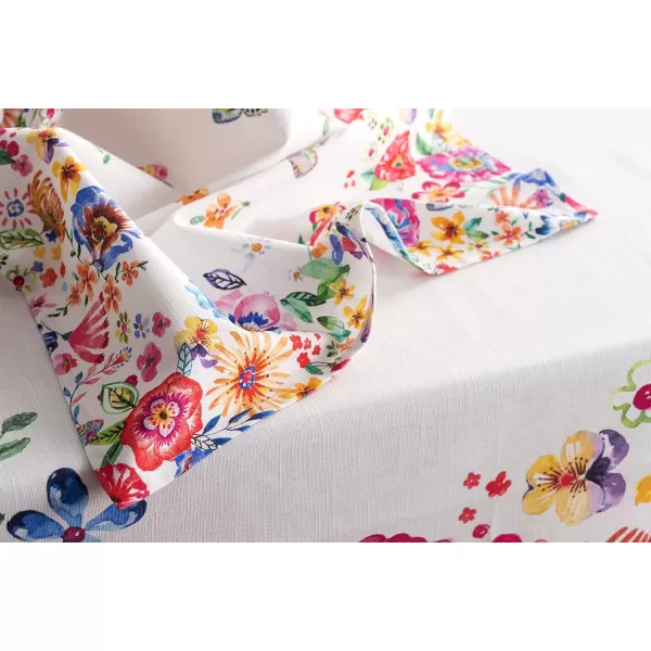 imageMaison d Hermine Napkin 100 Cotton Set of 4 Decorative Washable Table Cloth Napkins Dining Wedding Banquet Buffet Happy Florals  High Summer  SpringSummer 20x2014  Happy Florals  High Summer