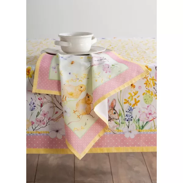 imageMaison d Hermine Napkin 100 Cotton Set of 4 Decorative Washable Table Cloth Napkins Dining Wedding Banquet Buffet Happy Florals  High Summer  SpringSummer 20x2021  Easter Zest