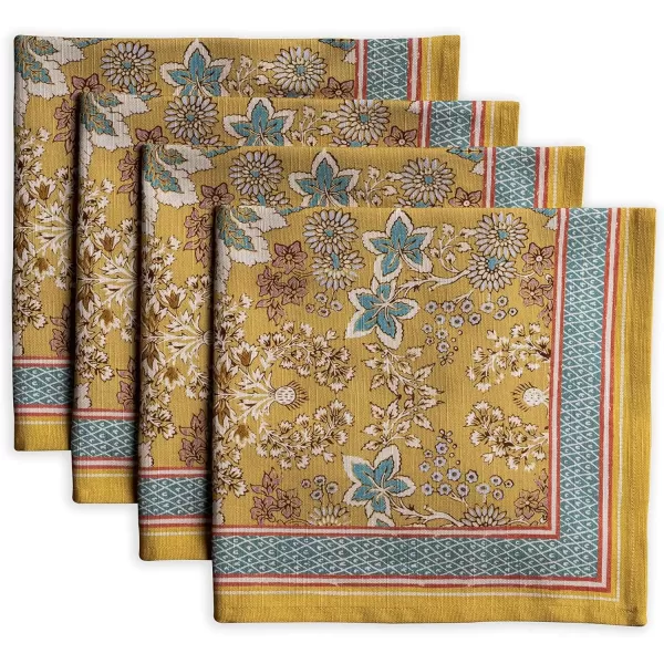 imageMaison d Hermine Napkin 100 Cotton Set of 4 Decorative Washable Table Cloth Napkins Dining Wedding Banquet Buffet Happy Florals  High Summer  SpringSummer 20x2001  Marquise
