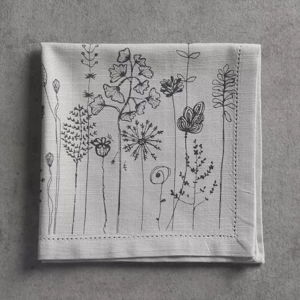 imageMaison d Hermine Napkin 100 Cotton Set of 4 Decorative Washable Table Cloth Napkins Dining Wedding Banquet Buffet Happy Florals  High Summer  SpringSummer 20x2011  Flore