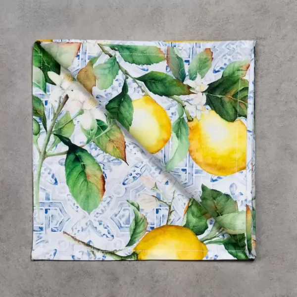 imageMaison d Hermine Napkin 100 Cotton Set of 4 Decorative Washable Table Cloth Napkins Dining Wedding Banquet Buffet Happy Florals  High Summer  SpringSummer 20x2019  Citrus