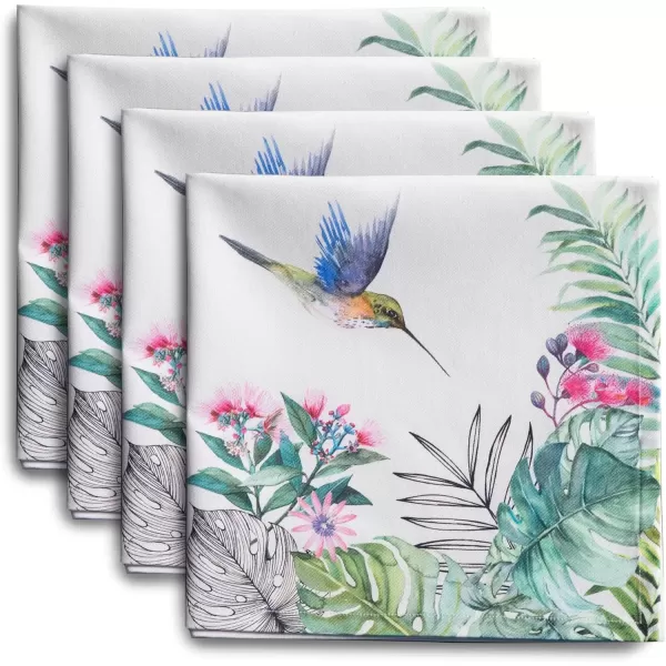 imageMaison d Hermine Napkin 100 Cotton Set of 4 Decorative Washable Table Cloth Napkins Dining Wedding Banquet Buffet Happy Florals  High Summer  SpringSummer 20x2006  Tropiques
