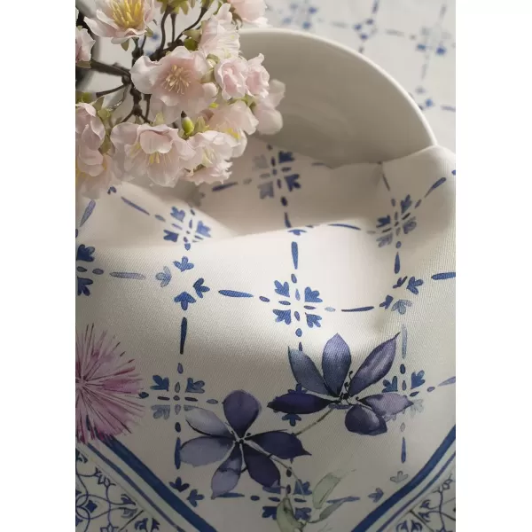 imageMaison d Hermine Napkin 100 Cotton Set of 4 Decorative Washable Table Cloth Napkins Dining Wedding Banquet Buffet Happy Florals  High Summer  SpringSummer 20x2002  Faience