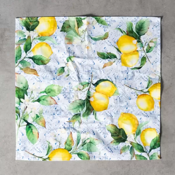 imageMaison d Hermine Napkin 100 Cotton Set of 4 Decorative Washable Table Cloth Napkins Dining Wedding Banquet Buffet Happy Florals  High Summer  SpringSummer 20x2019  Citrus