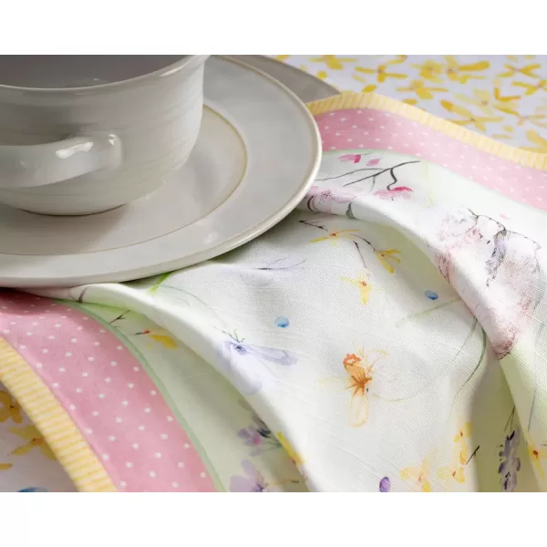 imageMaison d Hermine Napkin 100 Cotton Set of 4 Decorative Washable Table Cloth Napkins Dining Wedding Banquet Buffet Happy Florals  High Summer  SpringSummer 20x2021  Easter Zest