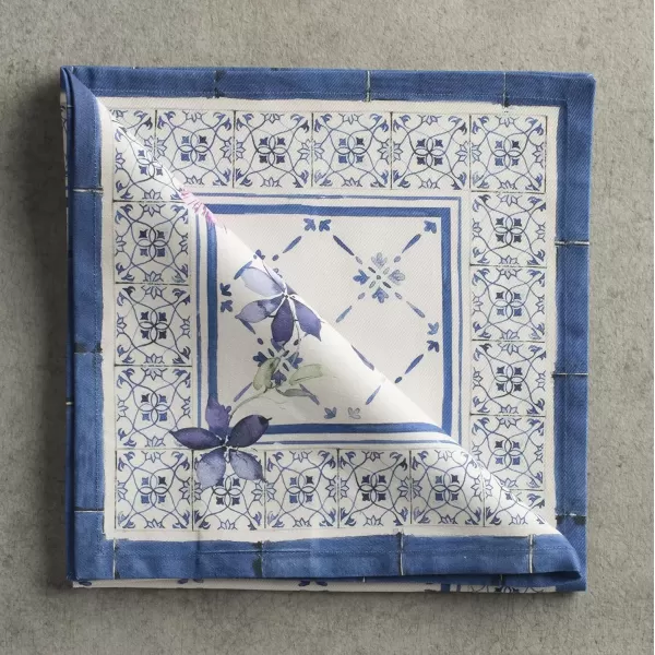 imageMaison d Hermine Napkin 100 Cotton Set of 4 Decorative Washable Table Cloth Napkins Dining Wedding Banquet Buffet Happy Florals  High Summer  SpringSummer 20x2002  Faience