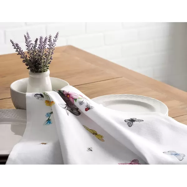 imageMaison d Hermine Napkin 100 Cotton Set of 4 Decorative Washable Table Cloth Napkins Dining Wedding Banquet Buffet Happy Florals  High Summer  SpringSummer 20x2004  Printemps