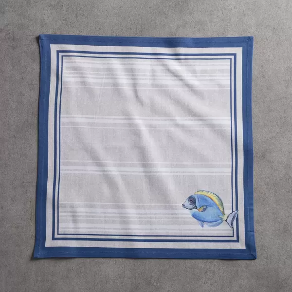 imageMaison d Hermine Napkin 100 Cotton Set of 4 Decorative Washable Table Cloth Napkins Dining Wedding Banquet Buffet Happy Florals  High Summer  SpringSummer 20x2016  Poisson
