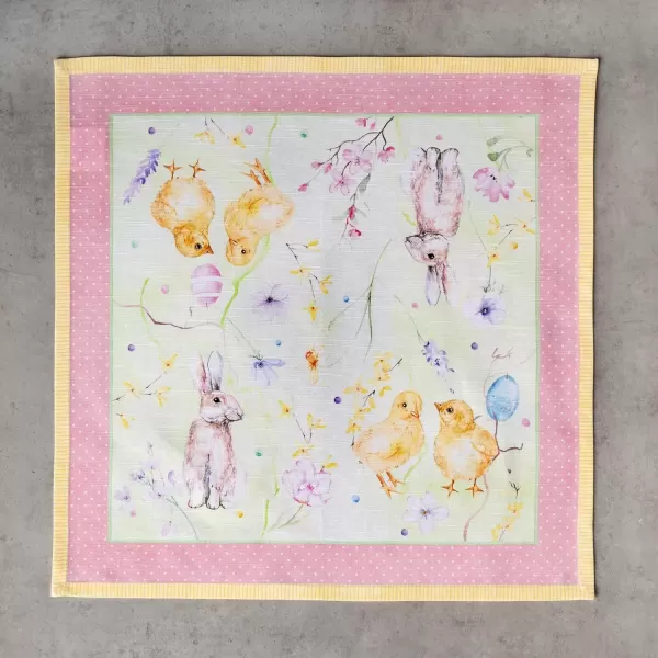imageMaison d Hermine Napkin 100 Cotton Set of 4 Decorative Washable Table Cloth Napkins Dining Wedding Banquet Buffet Happy Florals  High Summer  SpringSummer 20x2021  Easter Zest